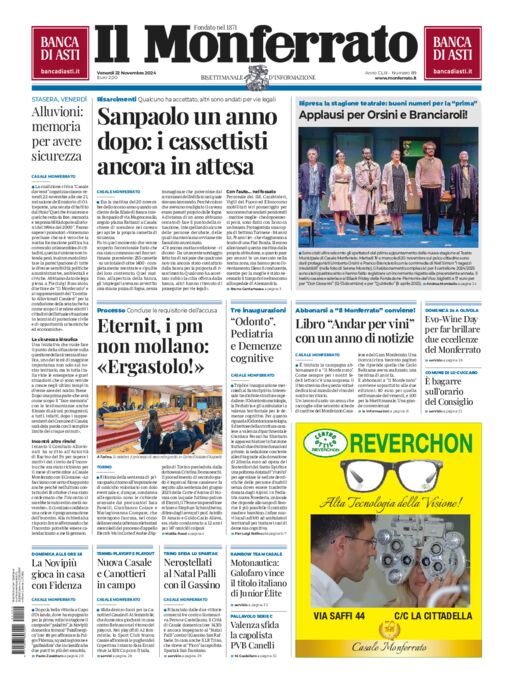 Il Monferrato - Edizione 89 del 22/11/2024